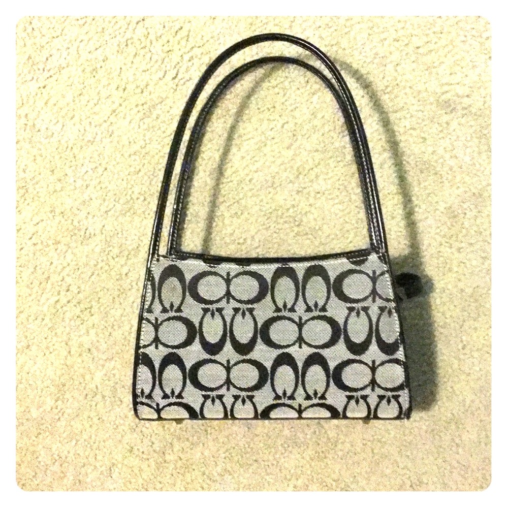 black and grey purse
